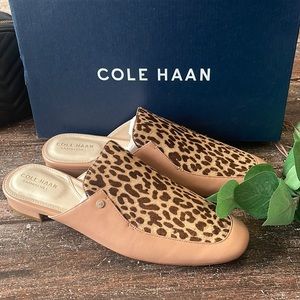 Cole Haan Leather Cheetah Mule ❤️